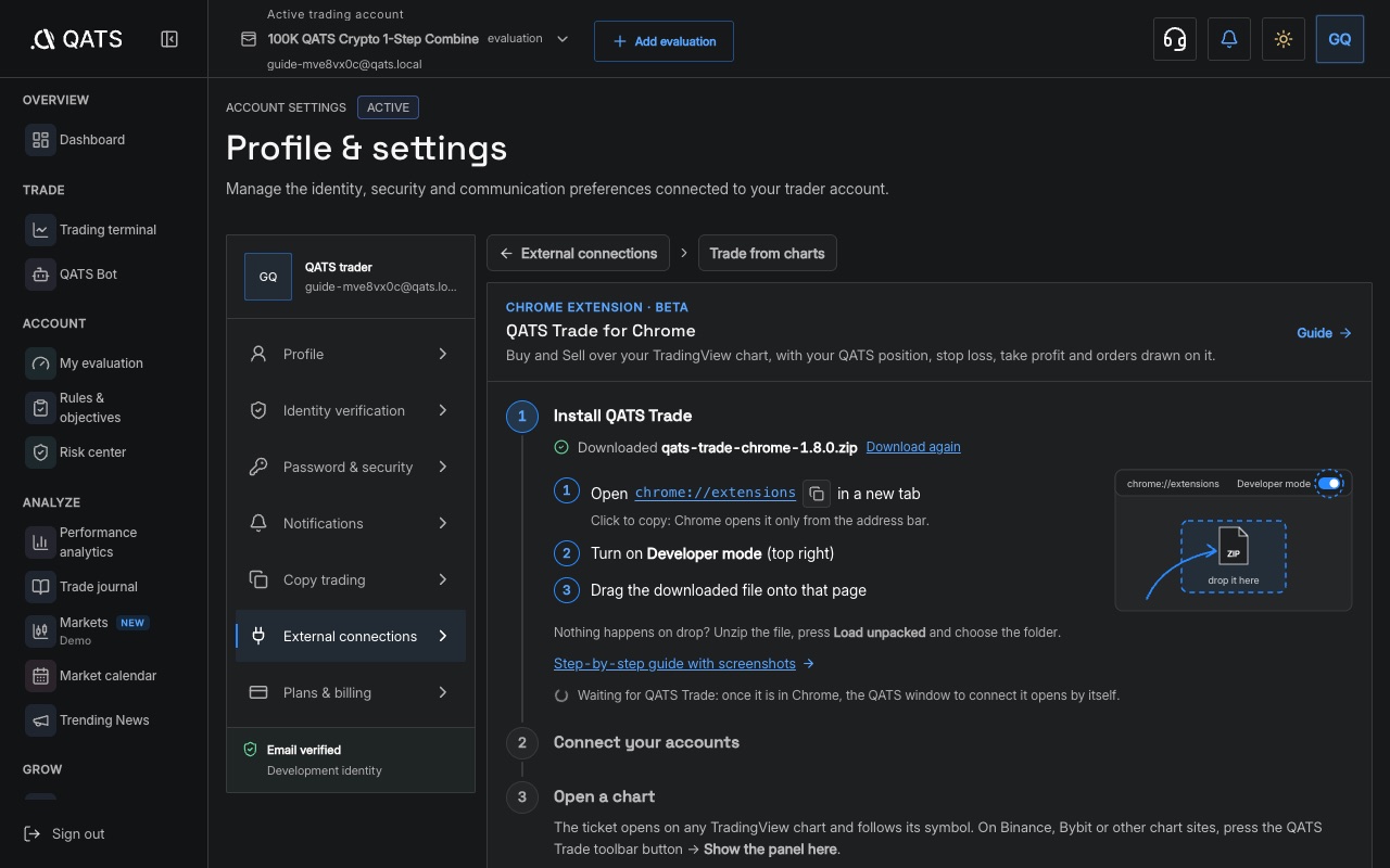 Install QATS Trade for Chrome: QATS screenshot